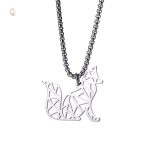 Collier Renard Homme Origami