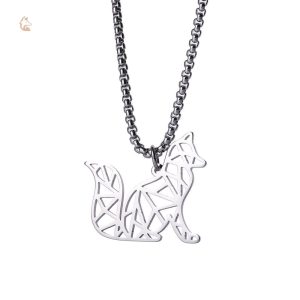 Collier Renard Homme Origami