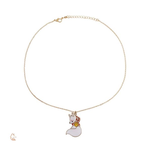 Collier unique renard en design japonais