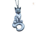 Collier renard argenté élégant et naturel