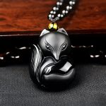 Accessoire de mode renard en obsidienne