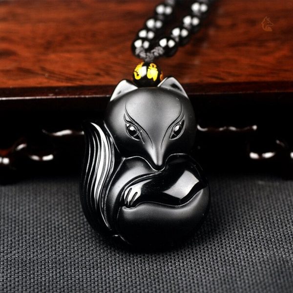Accessoire de mode renard en obsidienne