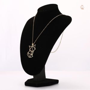 Collier original avec motif renard en papier