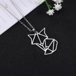 Bijou unique en origami représentant un renard