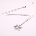 Bijoux en argent : collier renard et boucles d'oreilles
