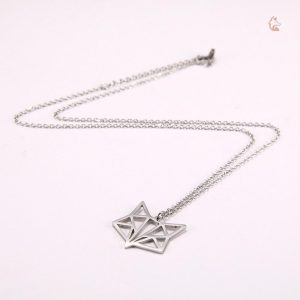 Bijoux en argent : collier renard et boucles d'oreilles