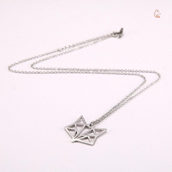 Bijoux en argent : collier renard et boucles d'oreilles
