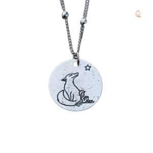 Collier Renard Le Petit Prince en métal