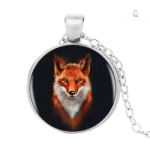 Collier Renard Roux élégant en métal
