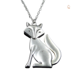 Collier argent renard sage, élégant et unique
