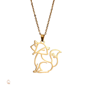 Collier Renard Silhouette élégant en acier inoxydable