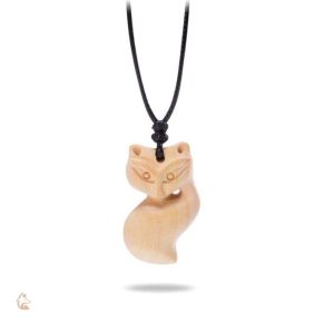 Collier Renard Spirituel en Bois