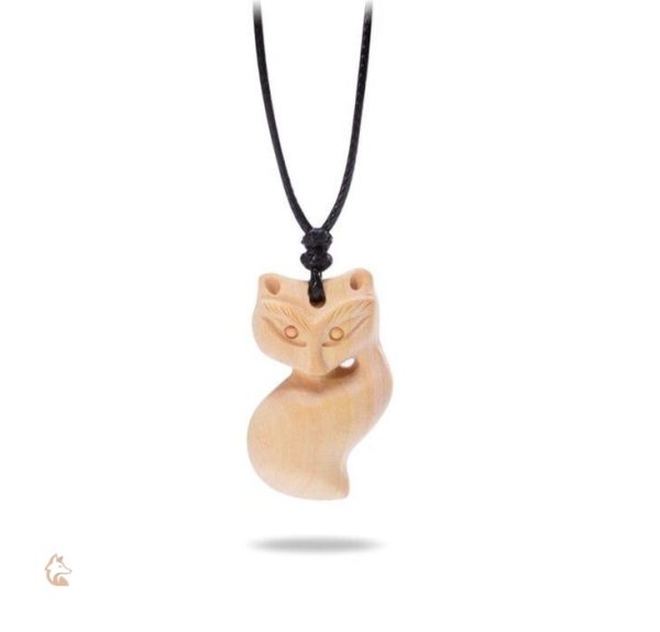 Collier Renard Spirituel en Bois