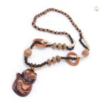 Collier Renard en Bois, design totem unique