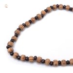 Collier en bois, motif renard, artisanat traditionnel
