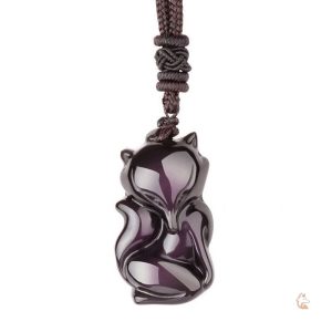 Collier en forme de renard, design totem