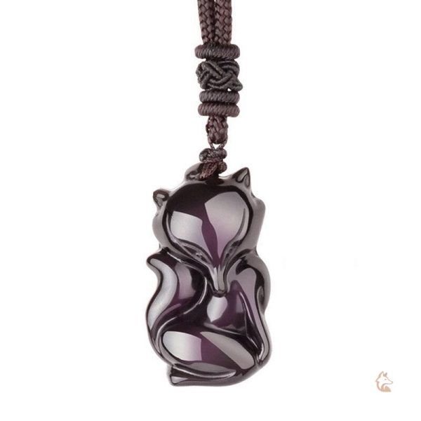 Collier en forme de renard, design totem