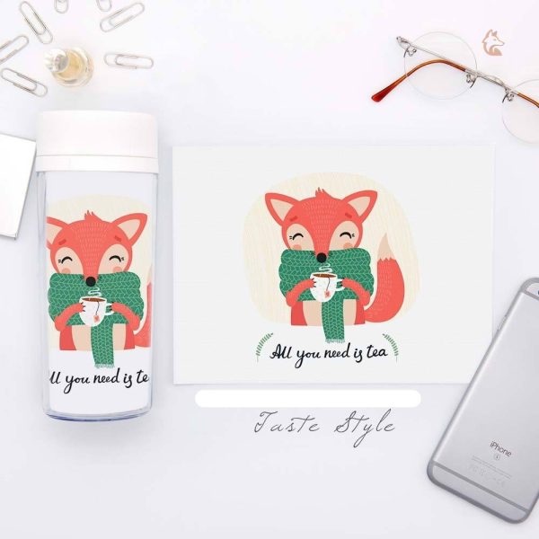 Bouteille Renard, design kawaii pour un style ludique