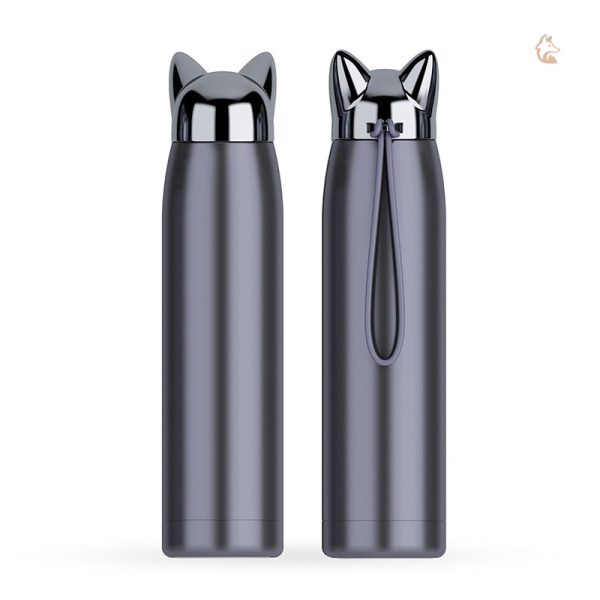 Gourde thermos diamant bleue motif renard
