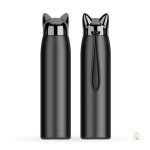 Gourde Renard Thermos noire, design élégant et pratique