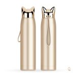 Gourde Renard Thermos en couleur or