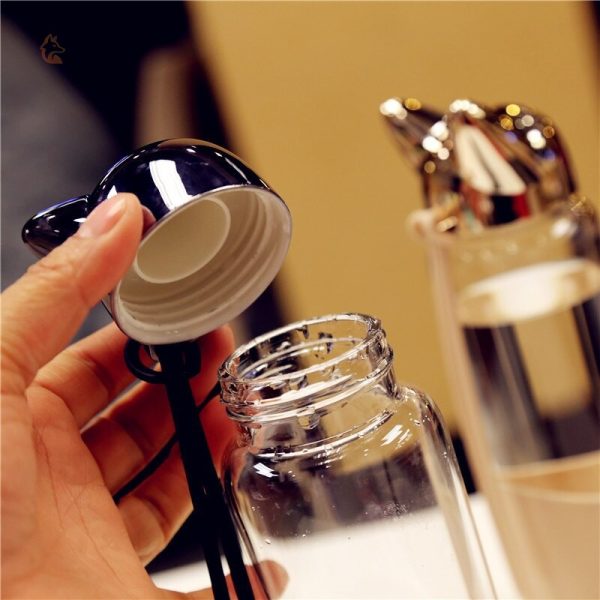 Bouteille en plastique transparent renard