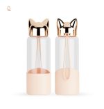 Gourde Renard Transparente Or