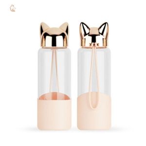 Gourde Renard Transparente Or
