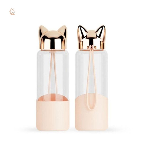 Gourde Renard Transparente Or