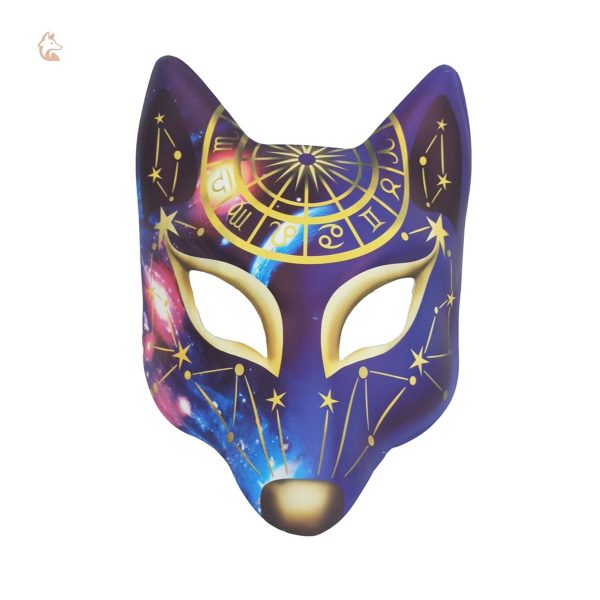 Masque Renard Constellation avec motifs d'étoiles