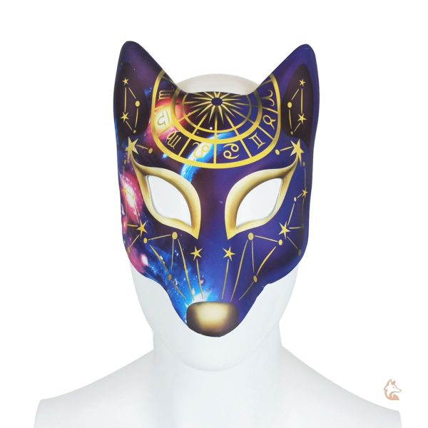Masque Renard inspiré des constellations nocturnes