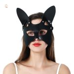 Masque Renard Cuir Sexy avec Grandes Oreilles