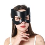 Masque sexy en cuir renard pour justicière