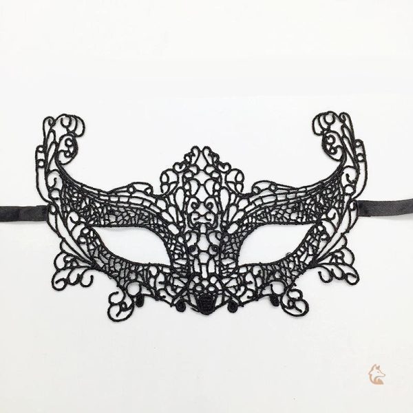 Masque en dentelle avec oreilles de renard