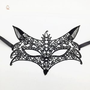 Masque en dentelle avec motif de renard élégant