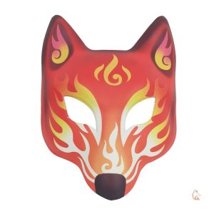 Masque Renard Flamme de feu, design unique et captivant