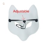 Masque en forme de renard, motif flamme vibrant et coloré