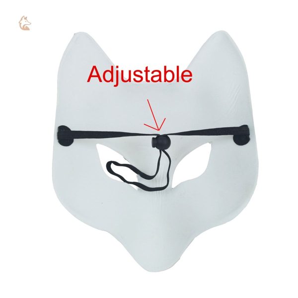 Masque en forme de renard, motif flamme vibrant et coloré