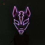 Masque festif renard avec éclairage coloré