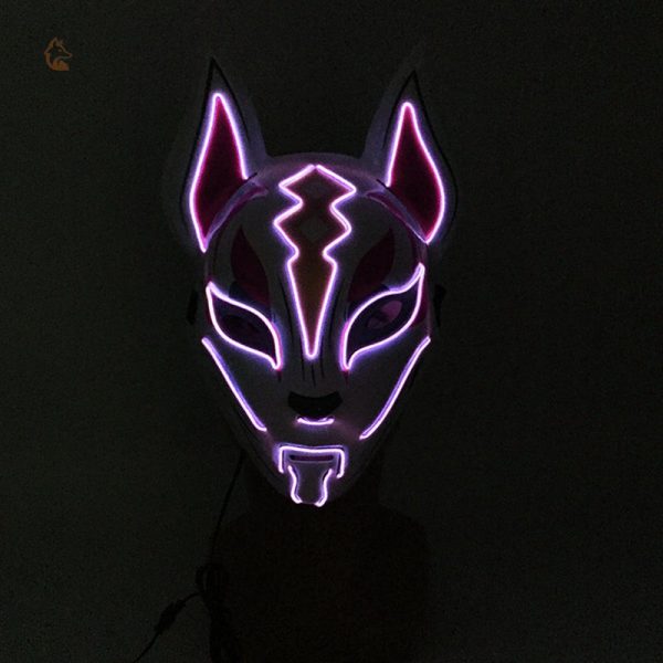 Masque festif renard avec éclairage coloré