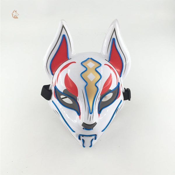 Masque de renard lumineux pour enfants et adultes