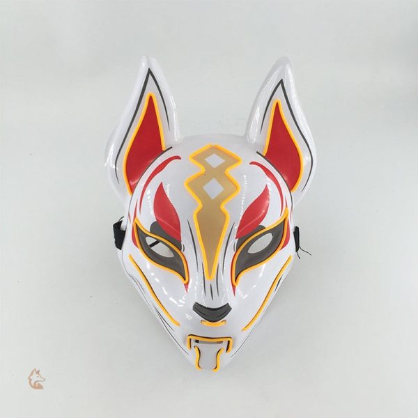Masque Kitsune LED pour un style audacieux
