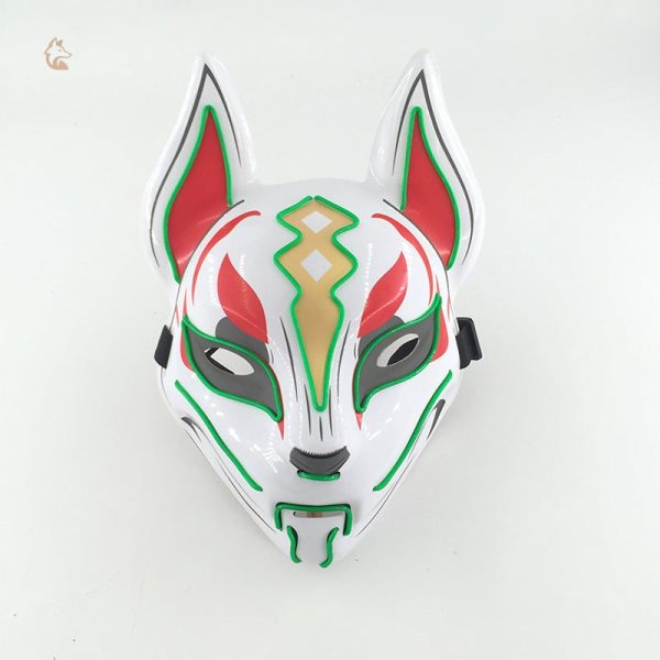 Masque Renard LED Kitsune lumineux et stylé - vue 2