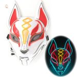 Masque LED en forme de renard pour soirées festives
