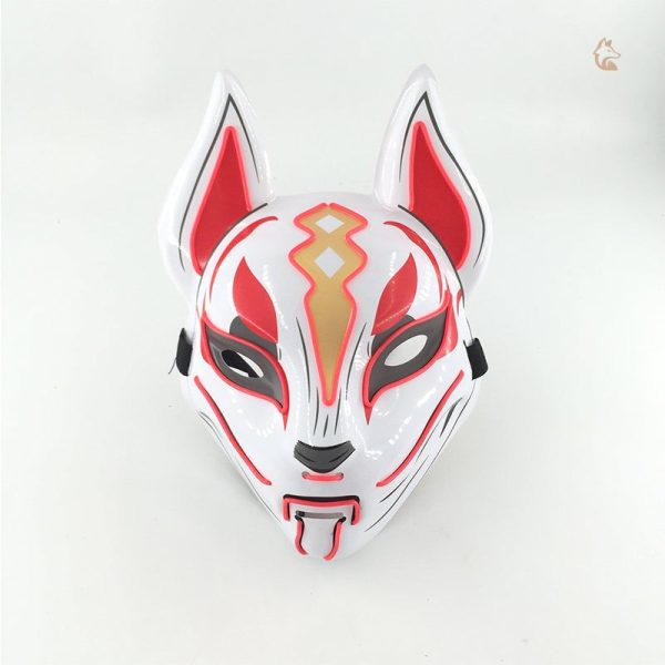 Masque Renard LED Kitsune lumineux et stylé - vue 3