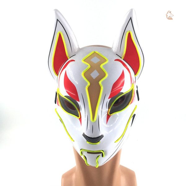 Masque Renard LED Kitsune lumineux et stylé - vue 6