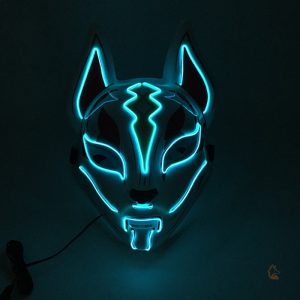 Masque Kitsune LED pour un look unique et coloré