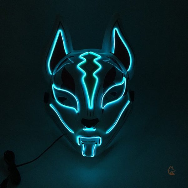 Masque Kitsune LED pour un look unique et coloré