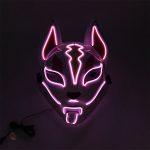 Masque de renard lumineux pour événements nocturnes