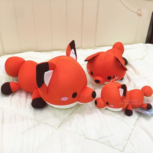 Peluche renard avec grande tête, idéale comme compagnon de jeu